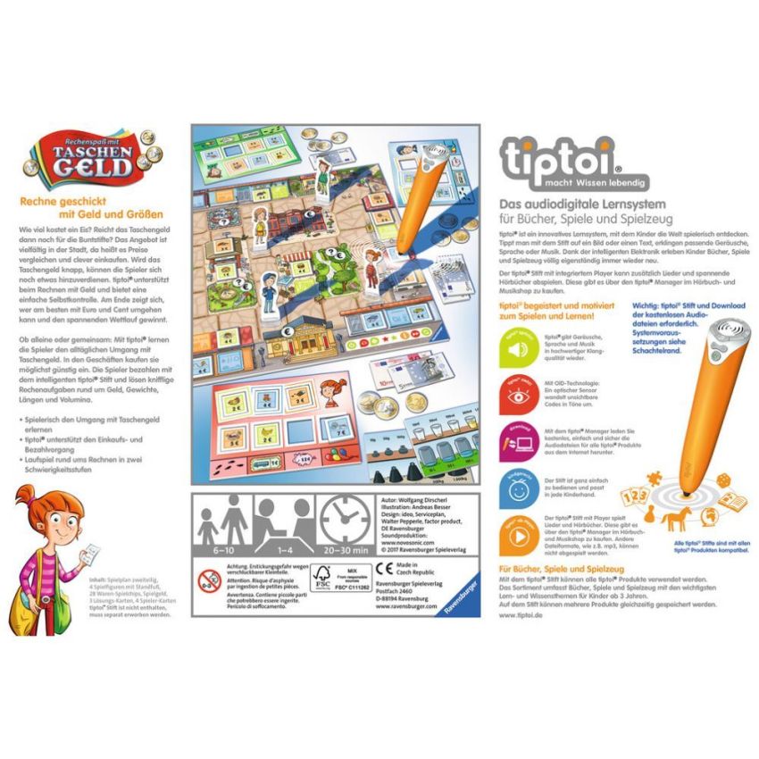 Ravensburger tiptoi® - Spiel Rechenspaß mit Taschengeld