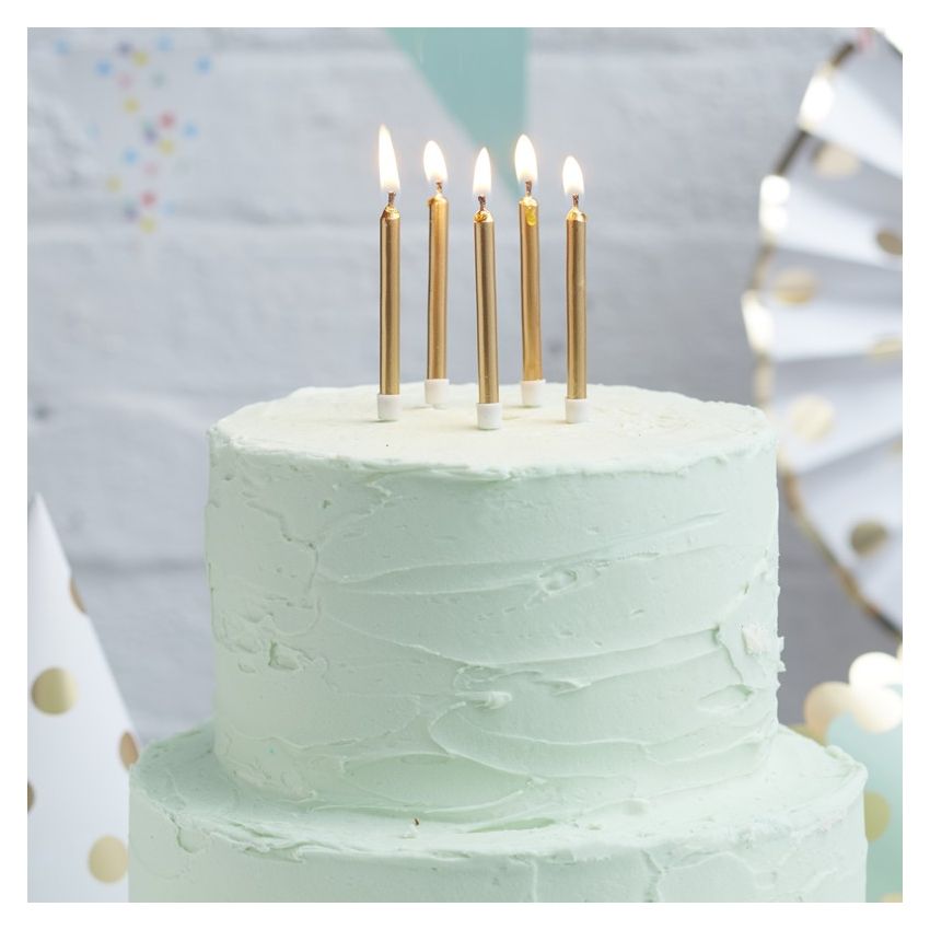 Ginger Ray - Kuchenkerzen gold metallic