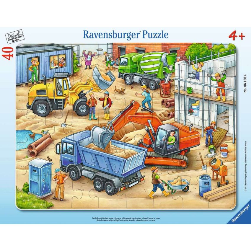 Ravensburger - Kinderpuzzle Große Baustellenfahrzeuge