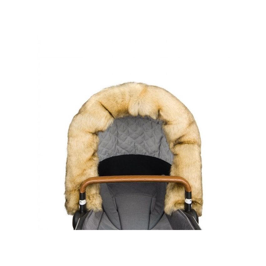 Bjällra of Sweden - Kinderwagen Pelzumrandung Nature