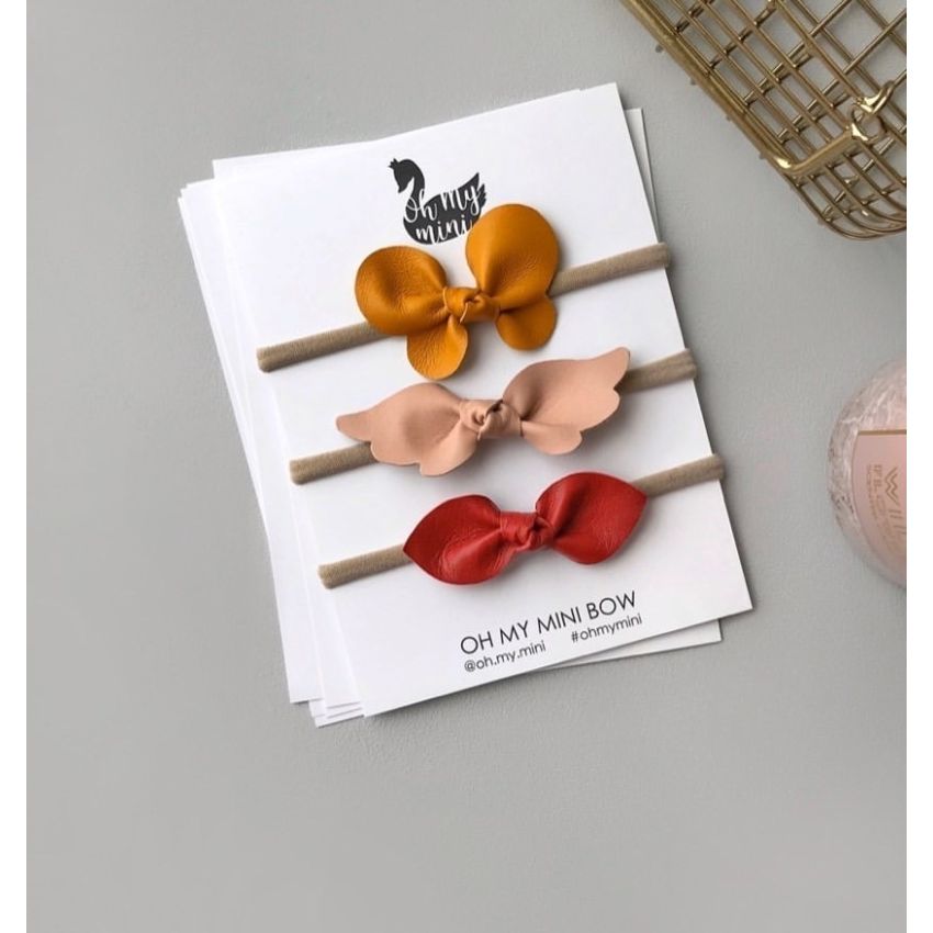 Oh my mini - Stirnband 3er Set Mäschchen Rot, orange, rosa