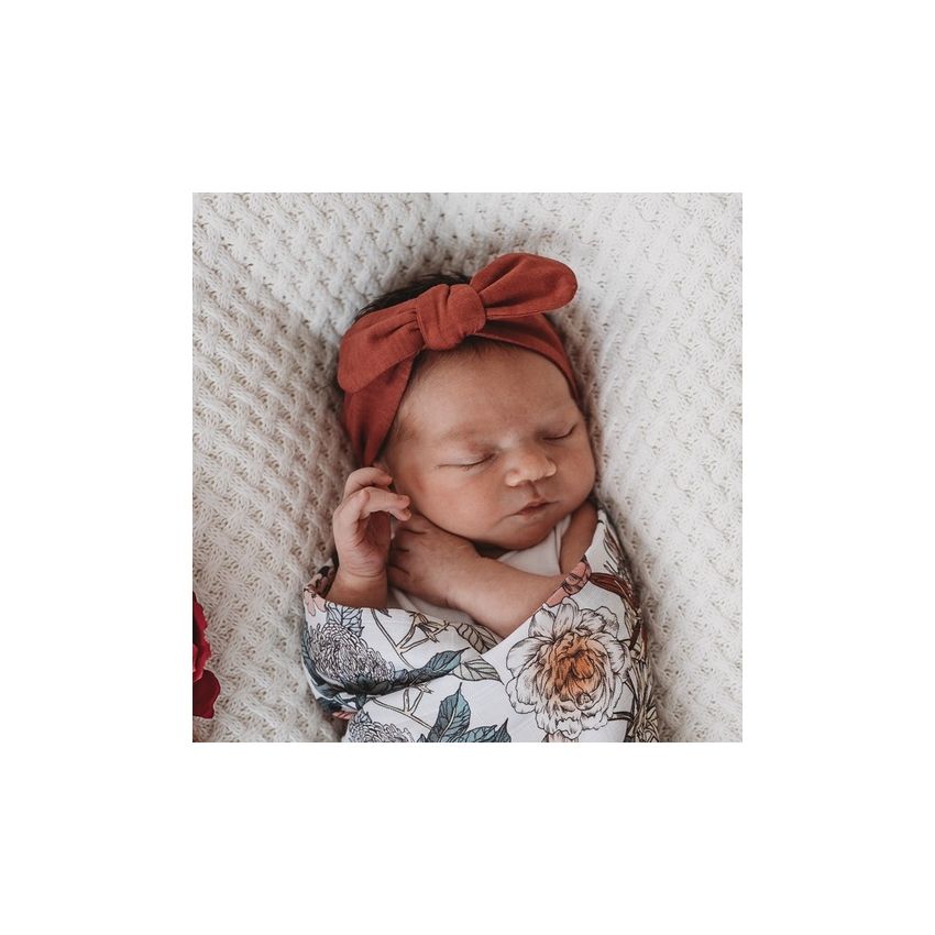 Snuggle Hunny - Merinowolle Haarband deep Rust