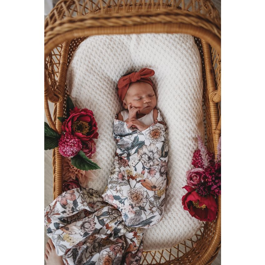 Snuggle Hunny - Merinowolle Haarband deep Rust