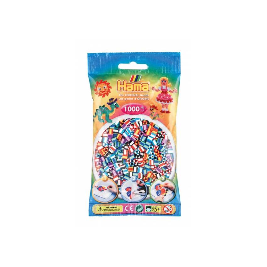 Hama - Midi Bügelperlen gestreift Perlen 1000 Stk