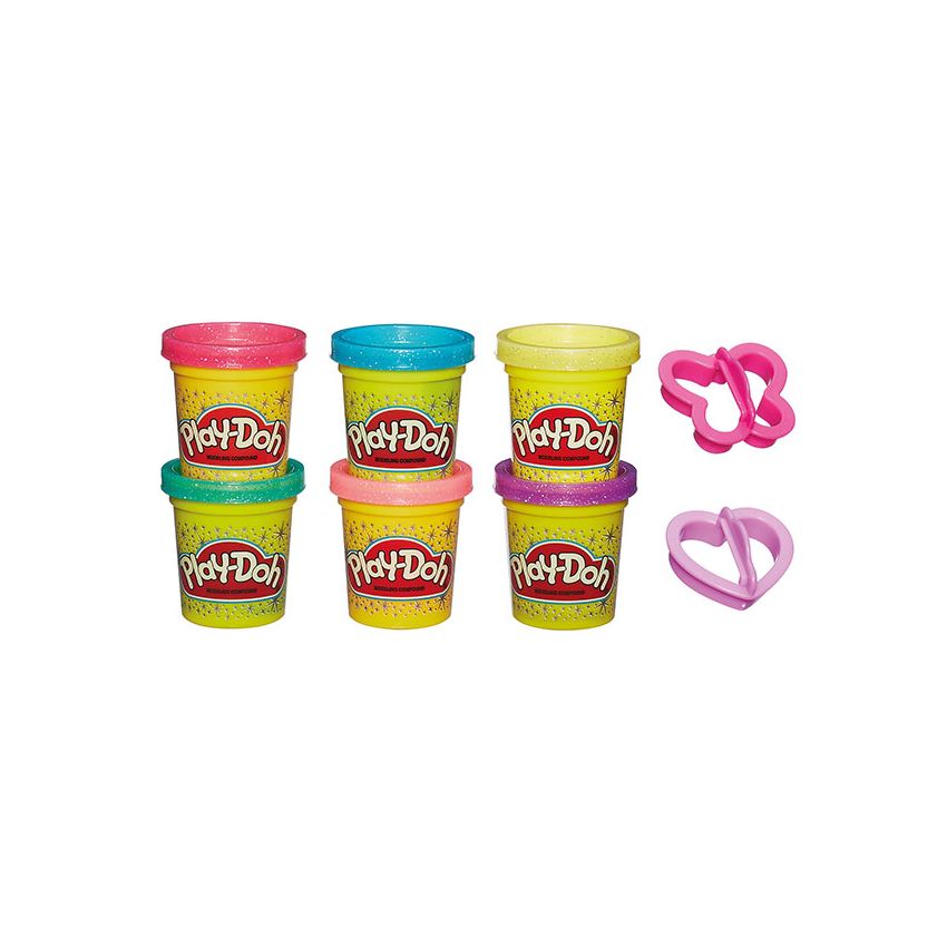 Play-Doh - Glitzerknete 6er Pack