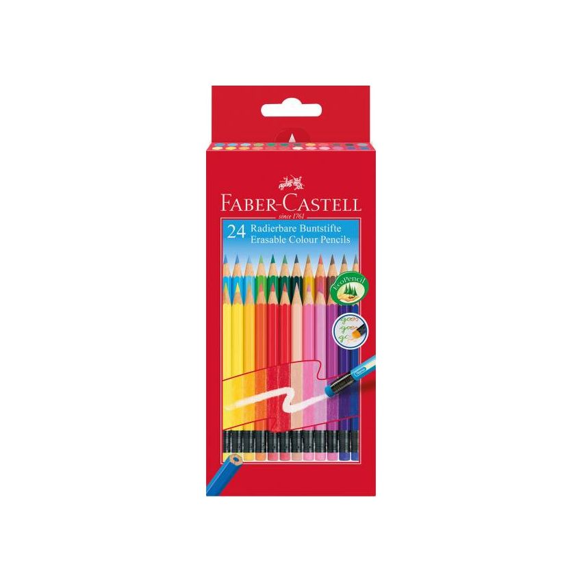 Faber-Castell - Farbstifte radierbar, 24er Set