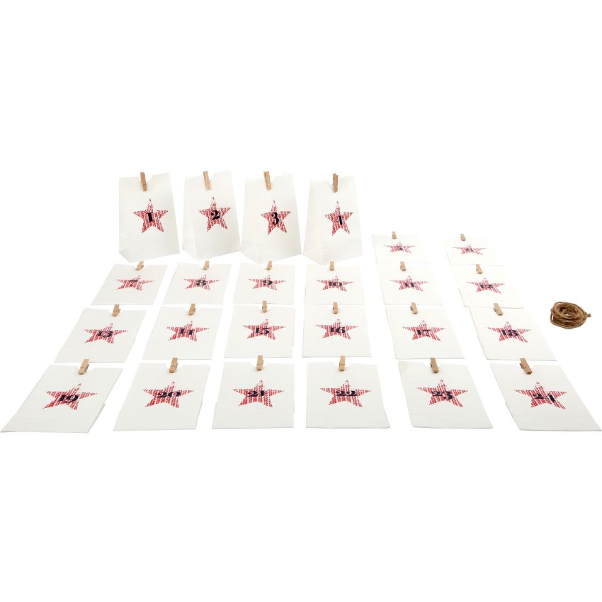 Small Foot - Adventskalender „Papiertüten“,weiss