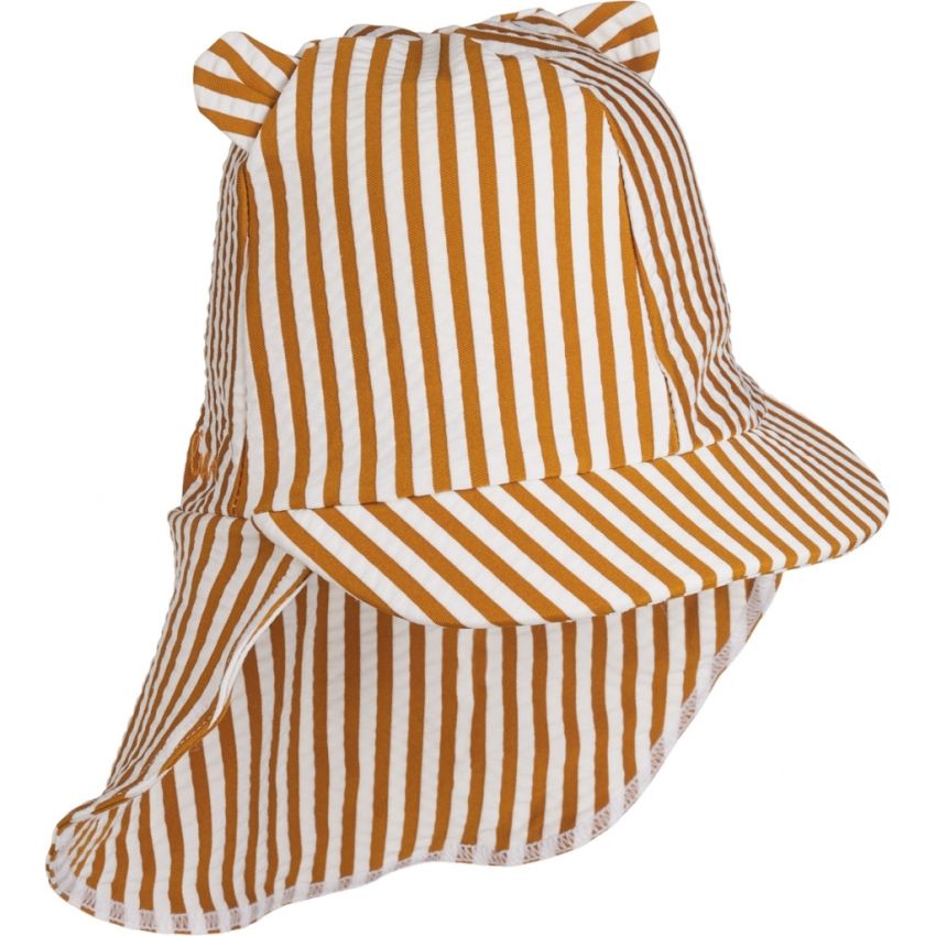 LIEWOOD - Senia UV Bademütze Streifen Mustard - White