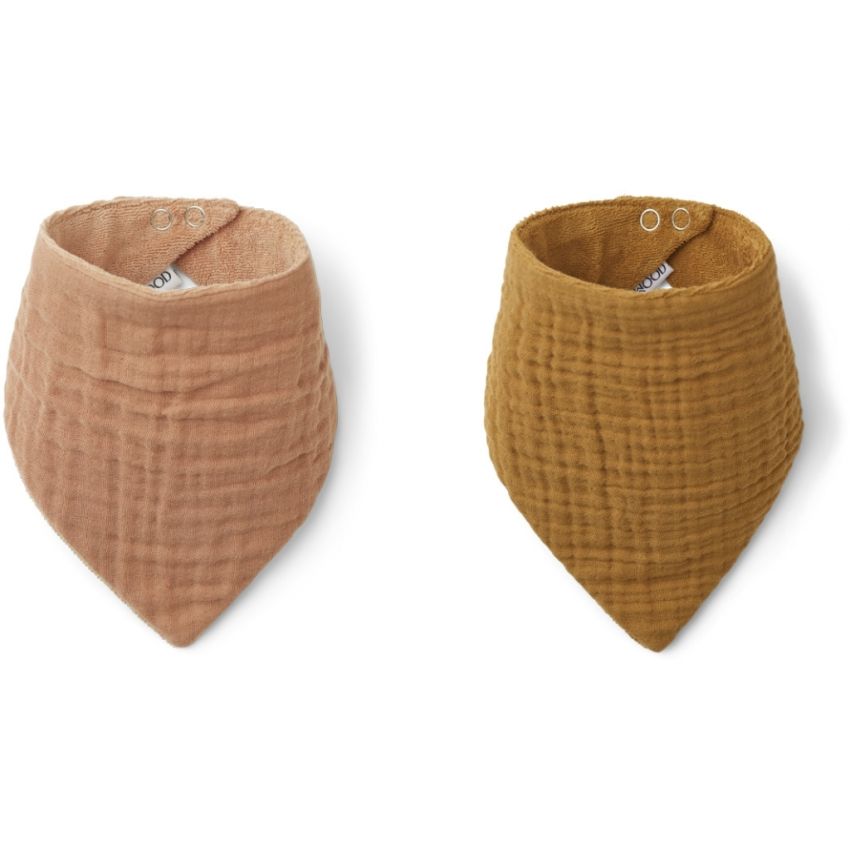 LIEWOOD - Andrea Muslin Sabberlätzchen Set Rose - Caramel