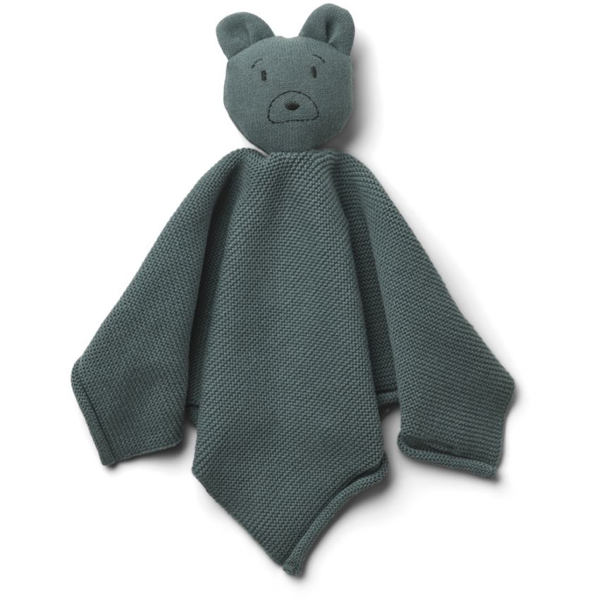 LIEWOOD - Milo Strick- Schmusetuch Mr Bear Whale Blue