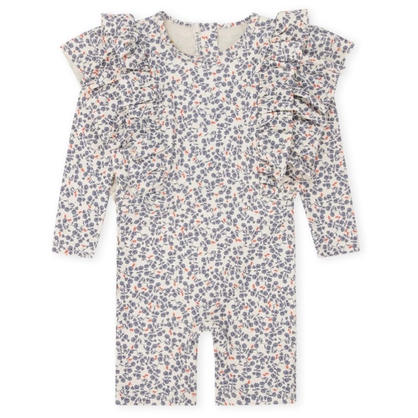 Konges Sløjd - UV Badeoverall Manuca Blaue Blümchen