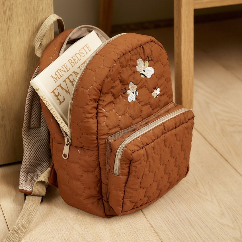 nuuroo - Kinderrucksack Bienenwaben Caramel