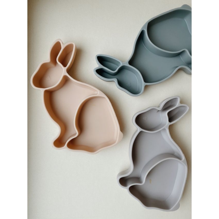 Konges Sløjd - Saugnapf Menüteller Bunny Rosa