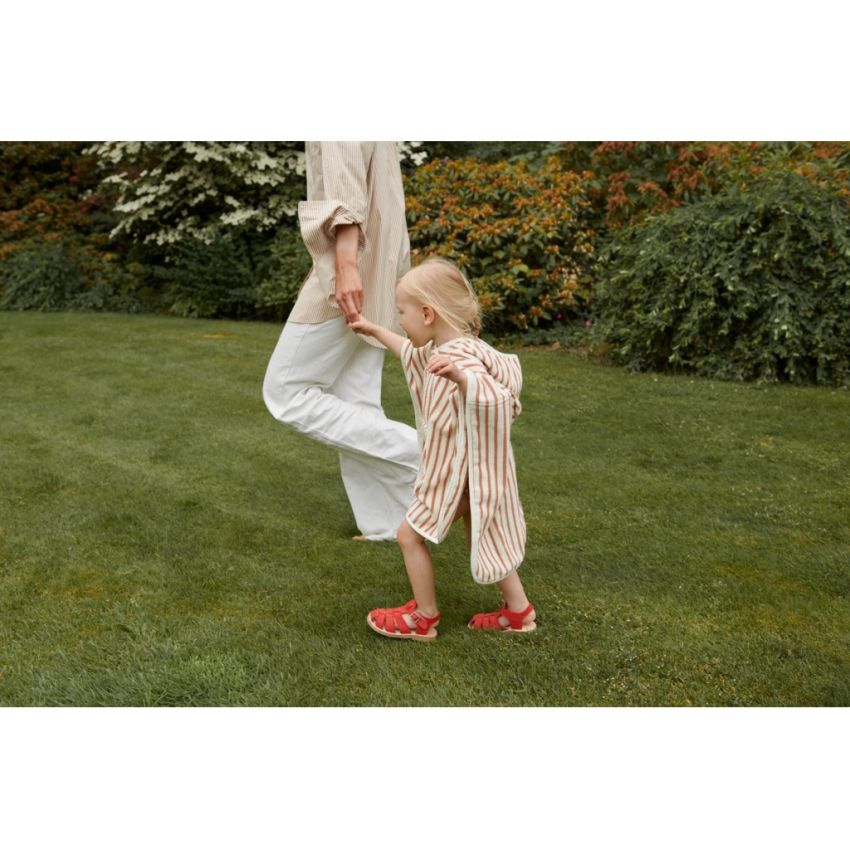 LIEWOOD - Izzy Frottee Poncho Red - Creme