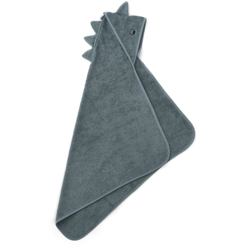 LIEWOOD - Albert Kapuzen Badetuch Dino Blue (Grösse Baby)