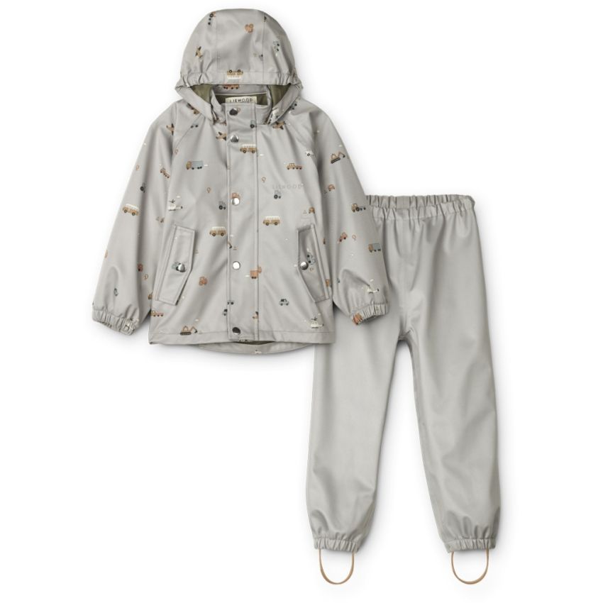 LIEWOOD - Parker Softshell Regenbekleidungsset Fahrzeuge Dove Blue