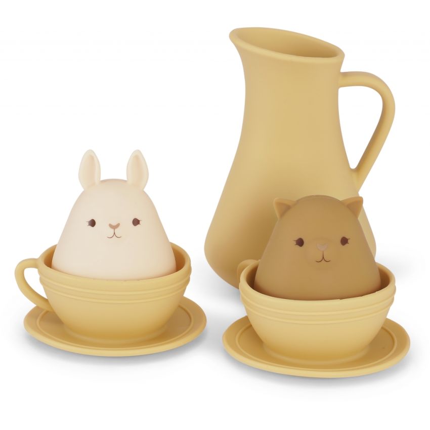 Konges Sløjd - Badespielzeug Set Teezeit mit Tierchen Limonade