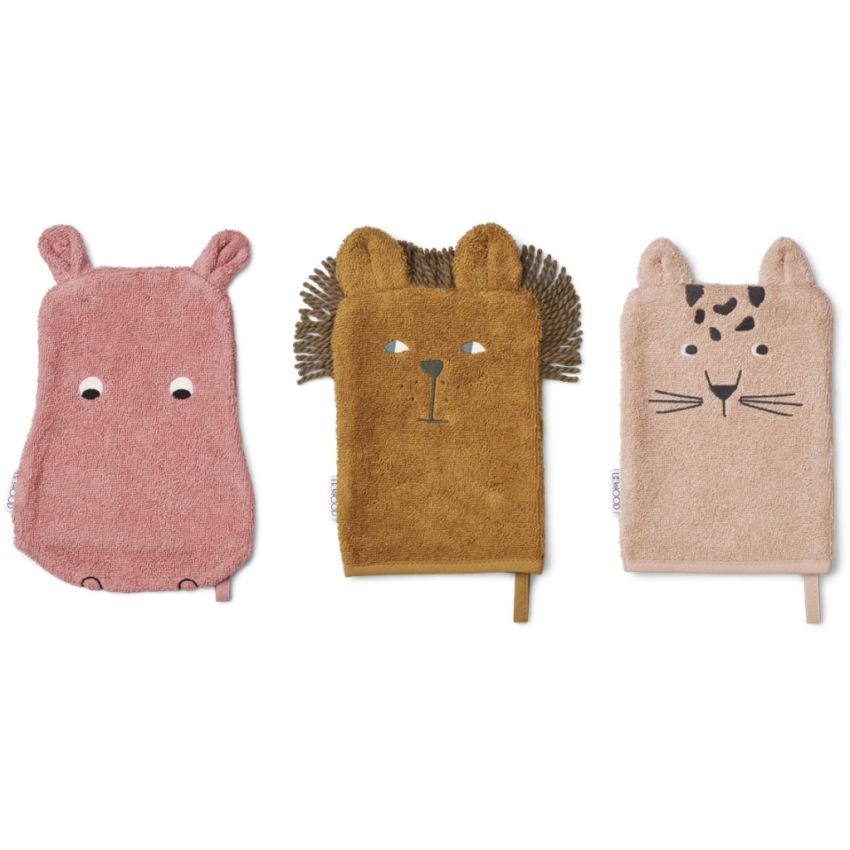 LIEWOOD - Sylvester Waschlappen Set Safari Raspberry Mix