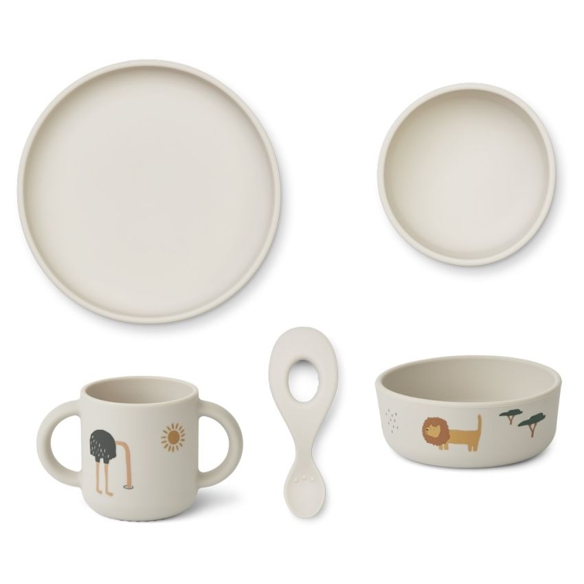 LIEWOOD - Vivi Geschirrset 4-teilig Safari