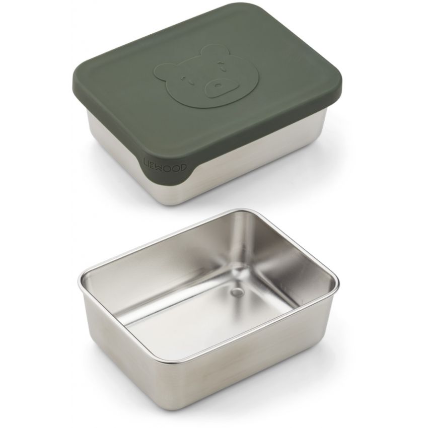 LIEWOOD - Ako Lunchbox Mr Bear Hunter Green