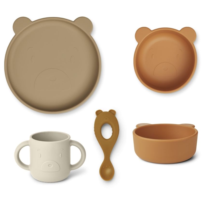 LIEWOOD - Vivi Geschirrset 4-teilig Mr Beat Oat Mix