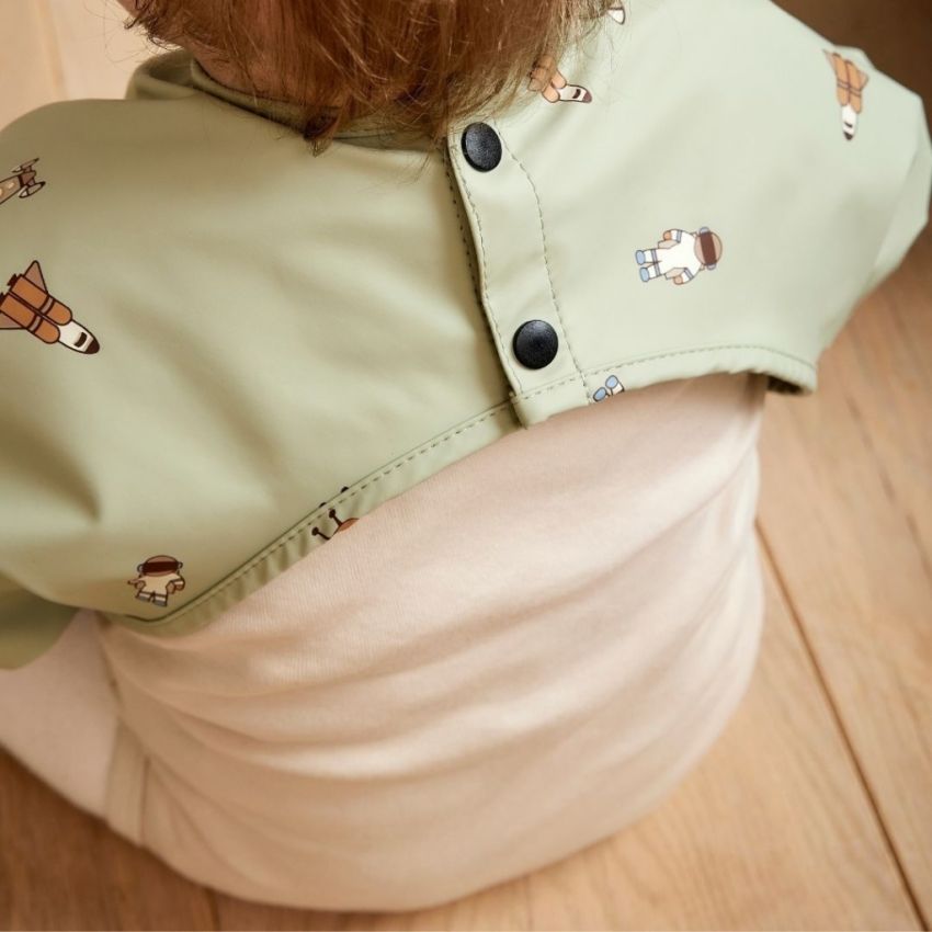 nuuroo - Langarm Lätzchen Hellgrün Weltall