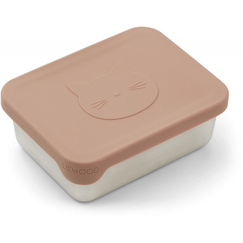 LIEWOOD - Ako Lunchbox Cat Dark Rose