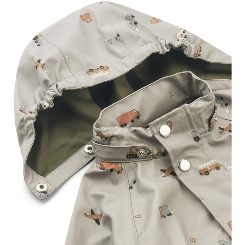 LIEWOOD - Parker Softshell Regenbekleidungsset Fahrzeuge Dove Blue