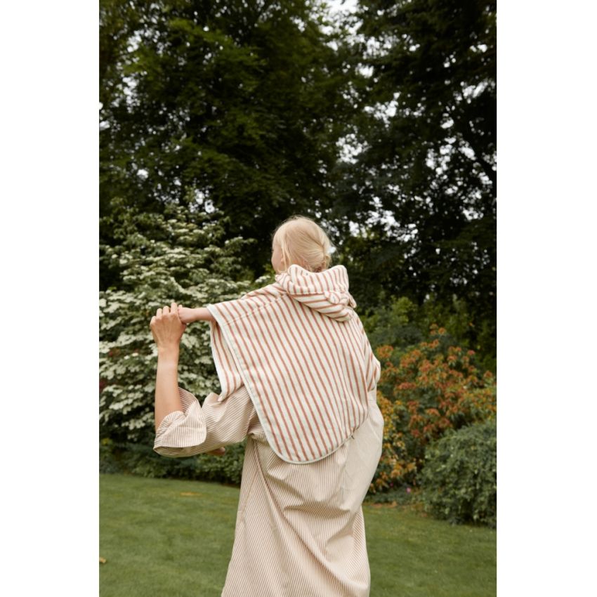 LIEWOOD - Izzy Frottee Poncho Red - Creme