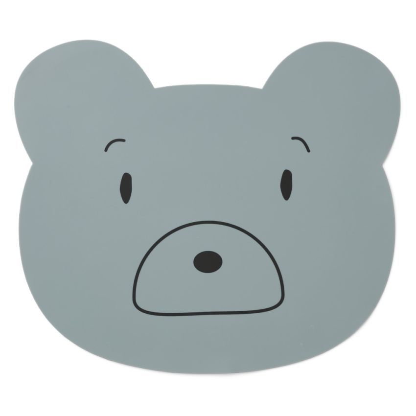 LIEWOOD - Aura Tischset Bear Blue Fog