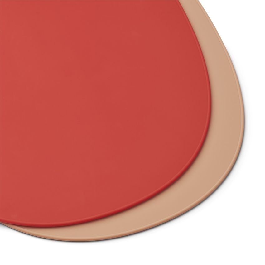 LIEWOOD - 2er Set Ilana extralang Lätzchen Tuscany - Apple Red