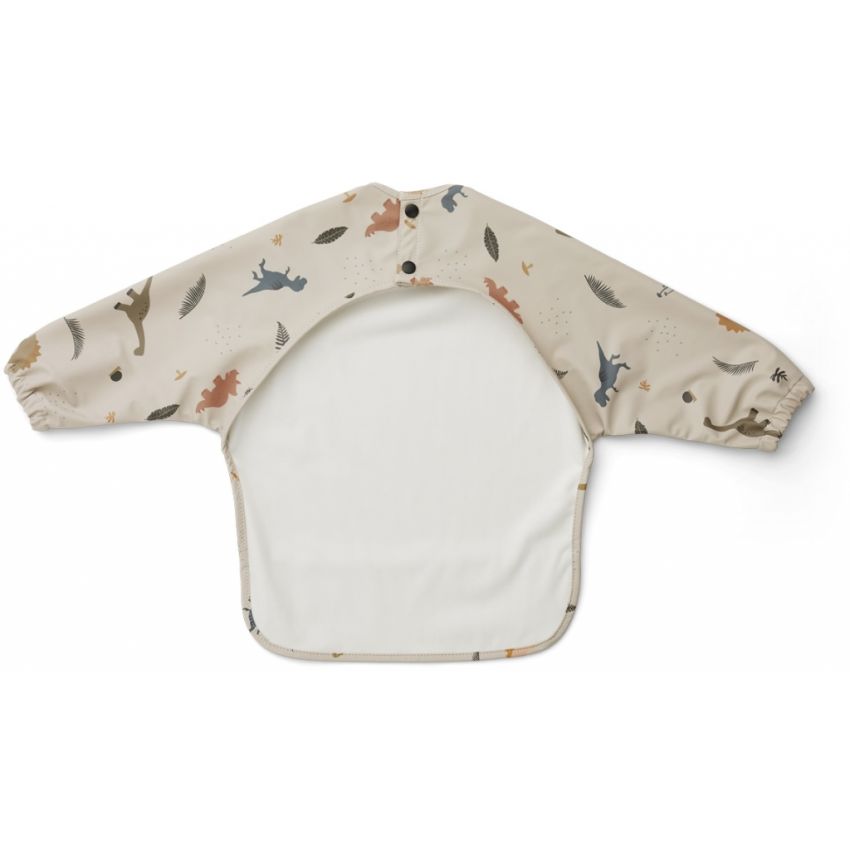 LIEWOOD - Merle Lätzchen Langarm Dino Dark Sandy Mix