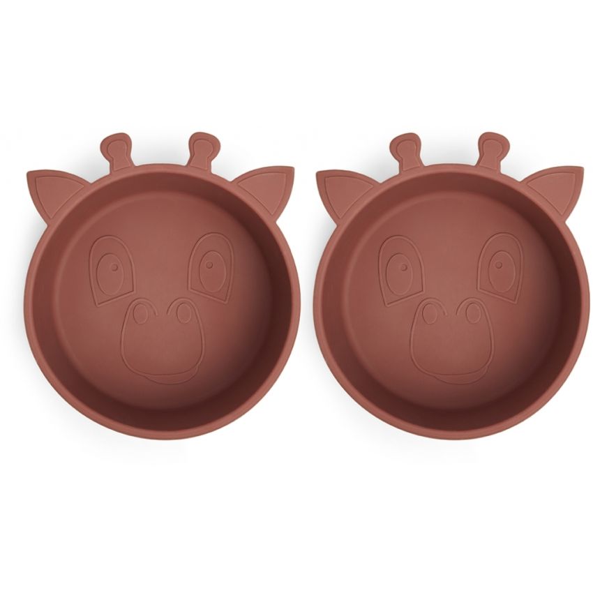 nuuroo - Alex Silikon Schalenset Giraffe Mahogany