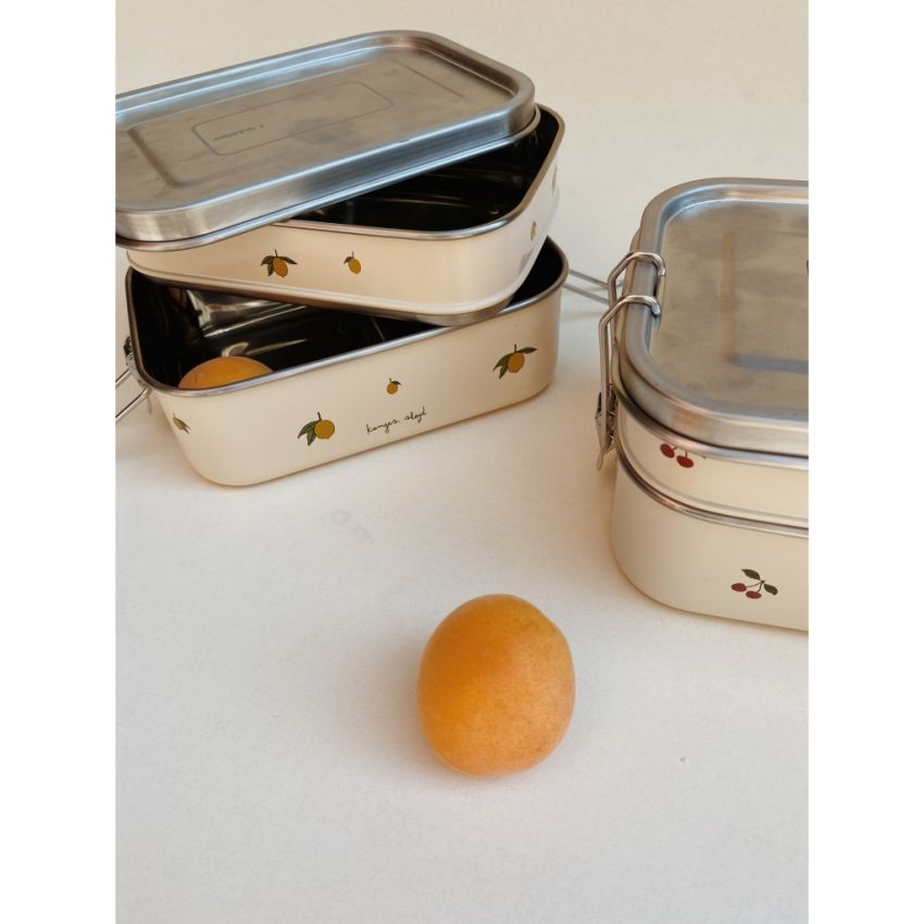 Konges Sløjd - Lunchbox Doppeldecker Blaue Punkte