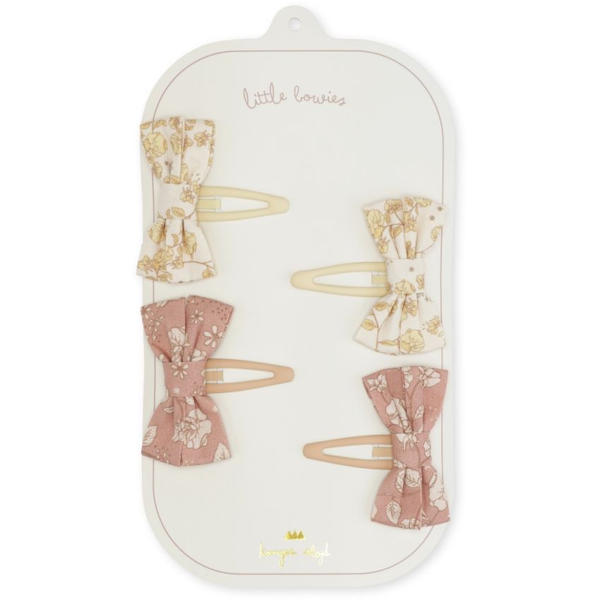 Konges Sløjd - Haarclips Mäschchen Bow Blümchen Rosa - Gelb