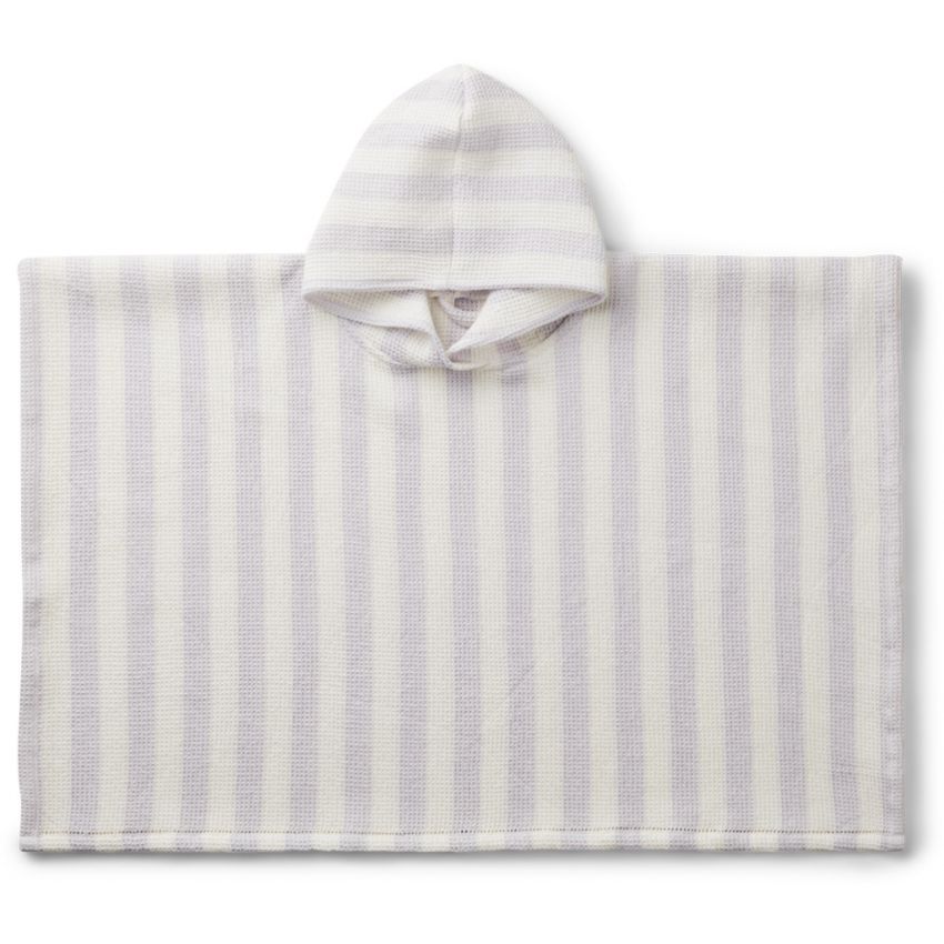 LIEWOOD - Paco Poncho Waffelstoff Lavender / Creme