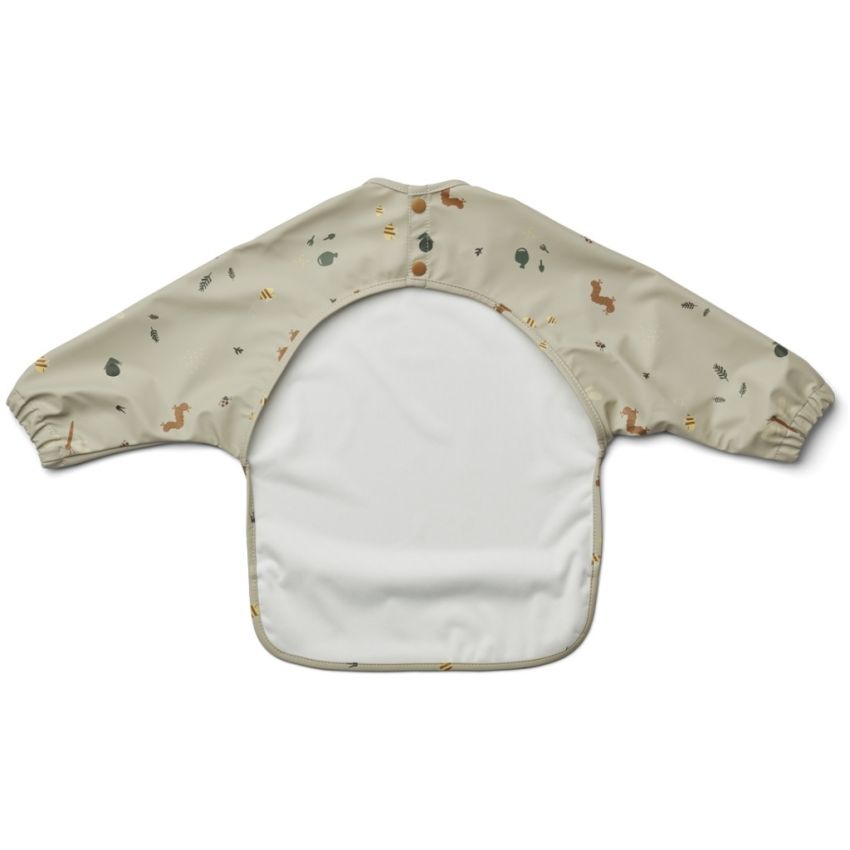 LIEWOOD - Merle Lätzchen Langarm Nature Mist