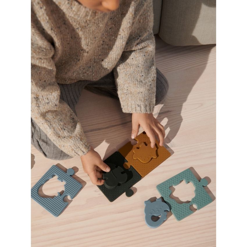 LIEWOOD - Bodil Motorik Puzzle Dino Sea Blue Mix