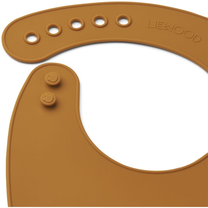 LIEWOOD - 2er Set Ilana extralang Lätzchen Mustard - Peppermint