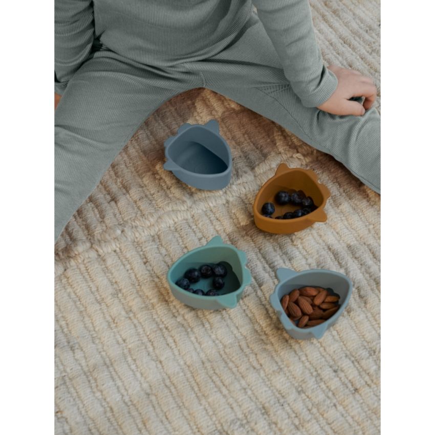 LIEWOOD - Silikon Schalen Set Iggy Raketen Space Blue