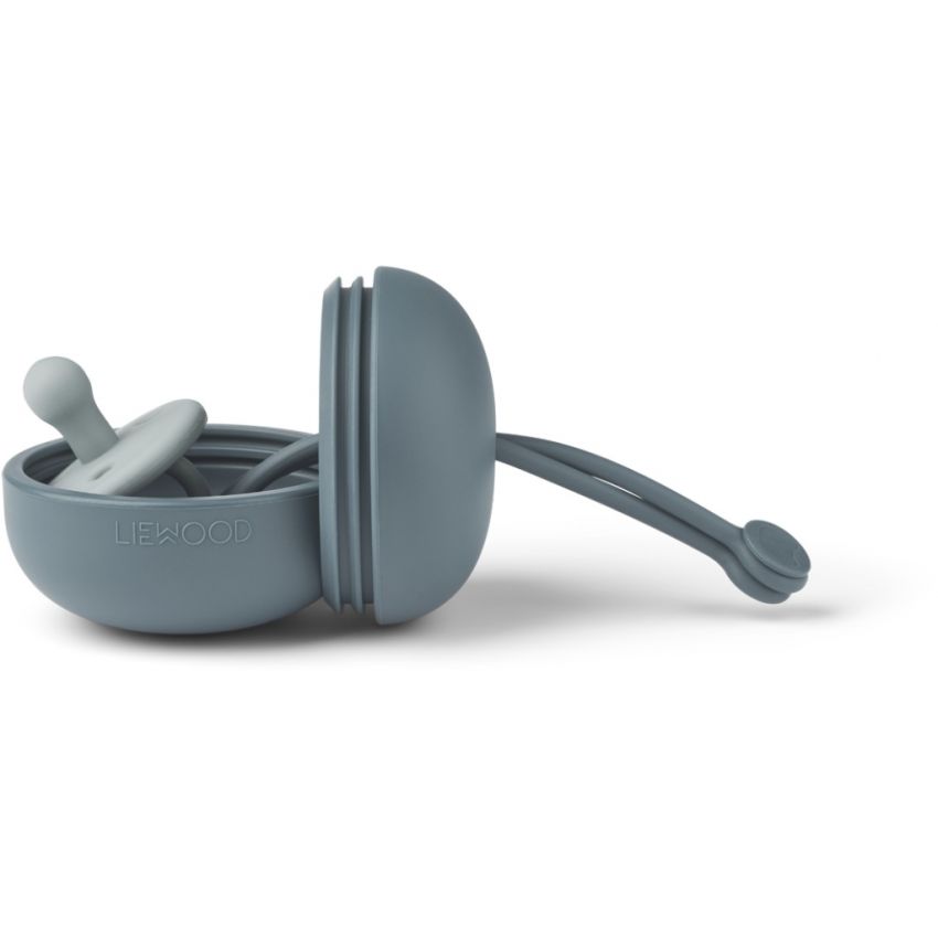 LIEWOOD - Schnullerbox Whale Blue