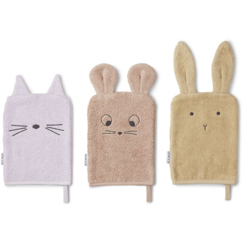 LIEWOOD - Sylvester Waschlappen Set Mouse Light Lavender