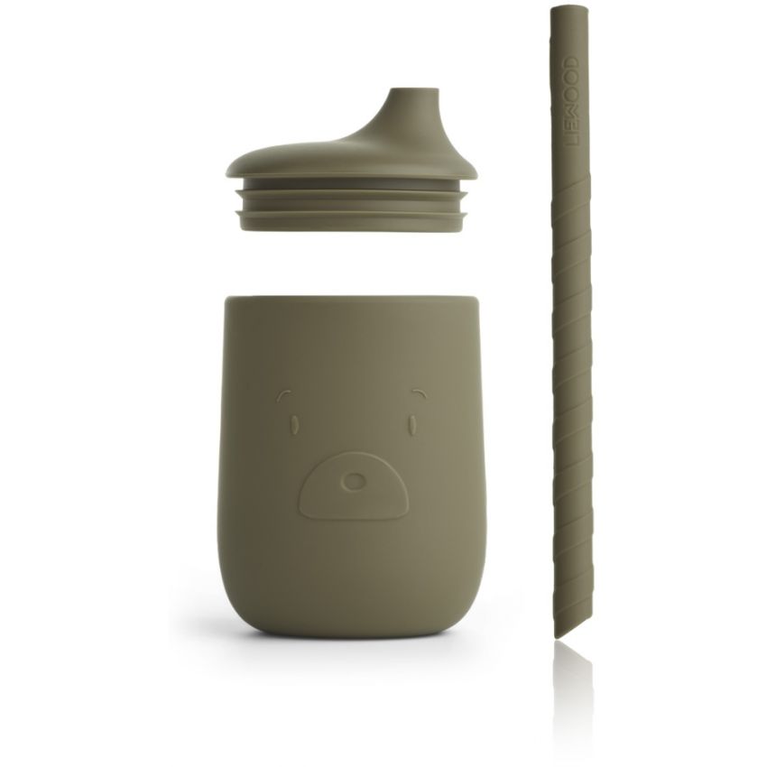 LIEWOOD - Ellis Strohhalm Becher Mr Bear Khaki