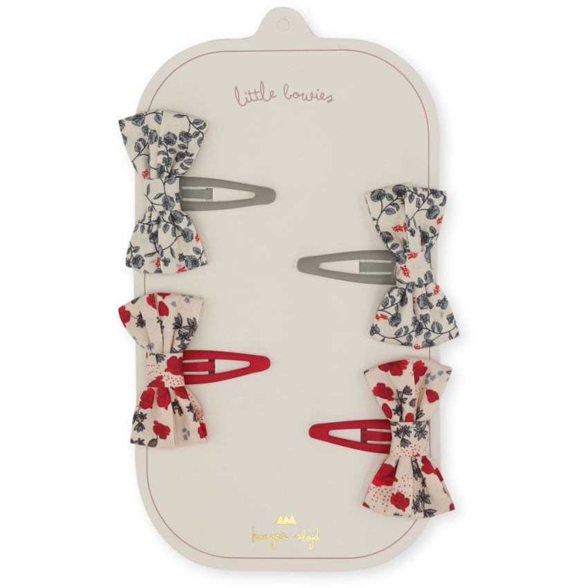 Konges Sløjd - Haarclips Mäschchen Bow Mohnblume - Blau