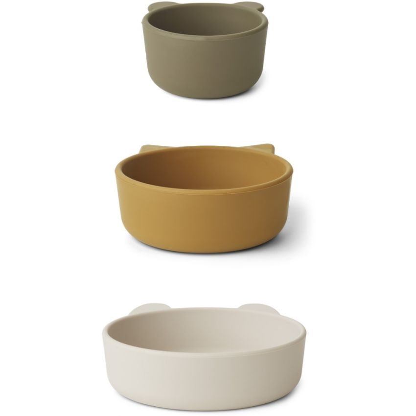 LIEWOOD - Silikon Schalen Set Eddie Dandy / Khaki