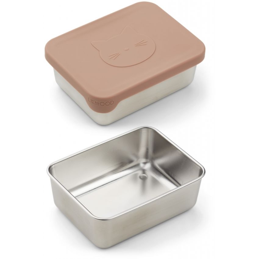 LIEWOOD - Ako Lunchbox Cat Dark Rose