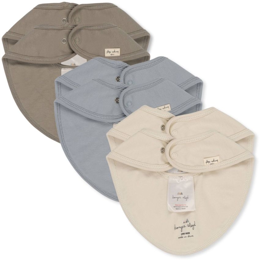 Konges Sløjd - 6er Basic Pack Lätzchen Blueshades