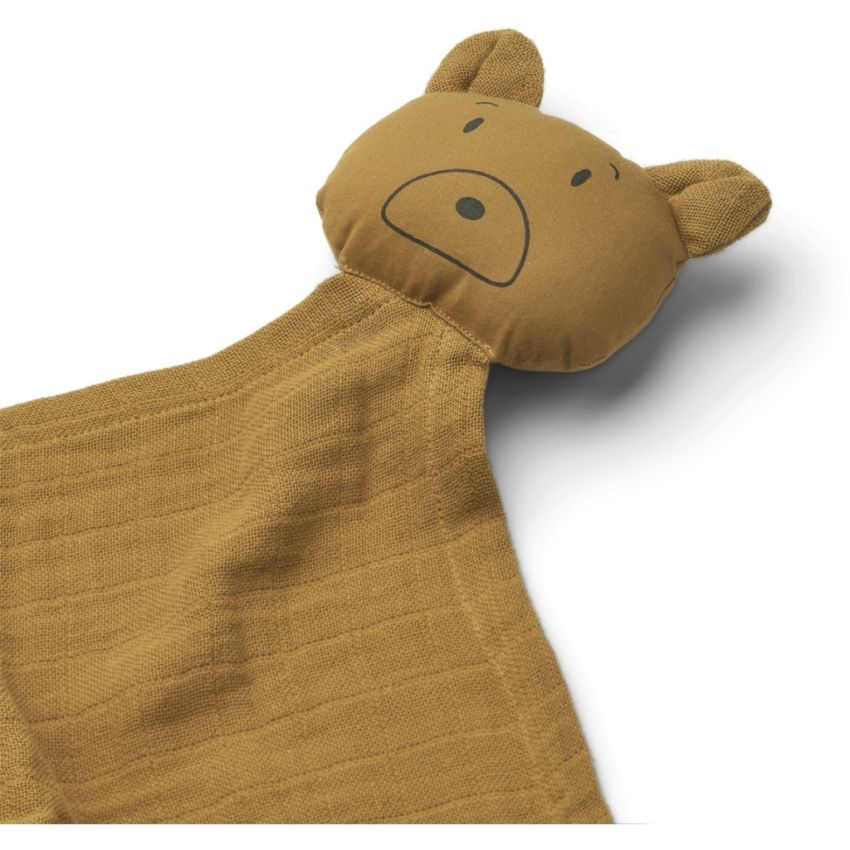 LIEWOOD - Robbie Muslin Kuscheltuch Mr Bear Golden Caramel