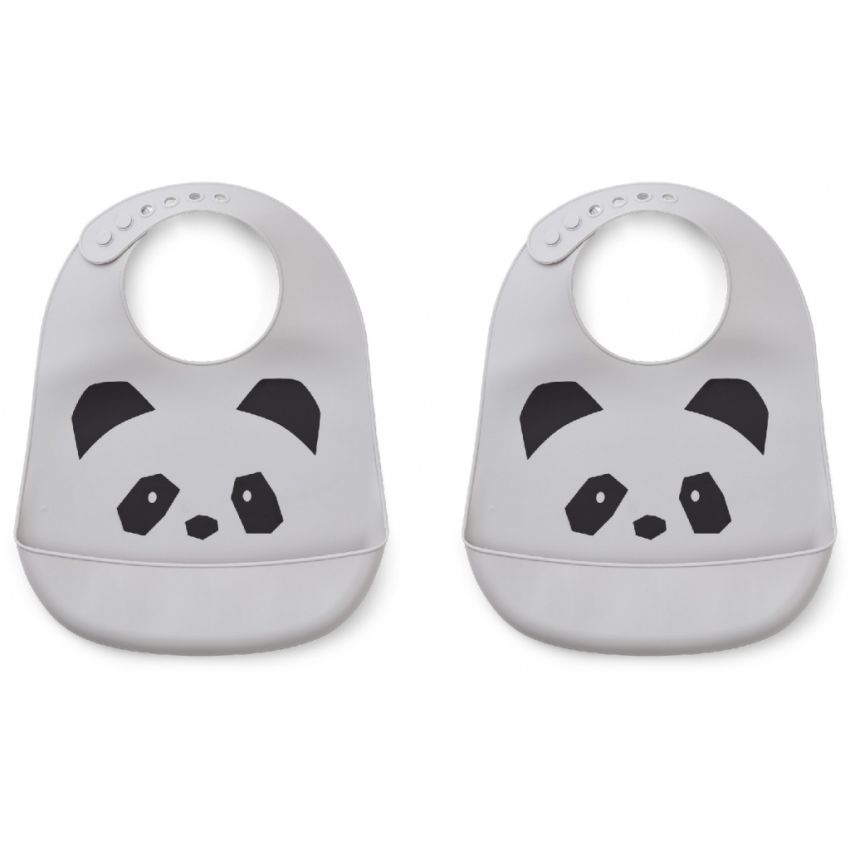 LIEWOOD - Tilda Silikonlätzchen Set Panda Grey