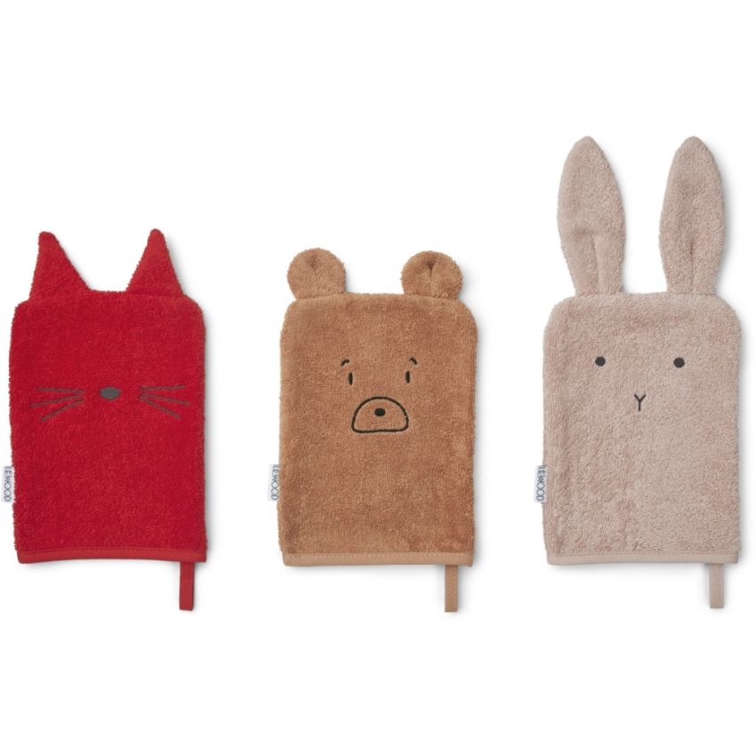 LIEWOOD - Sylvester Waschlappen Set Apple Red Multi